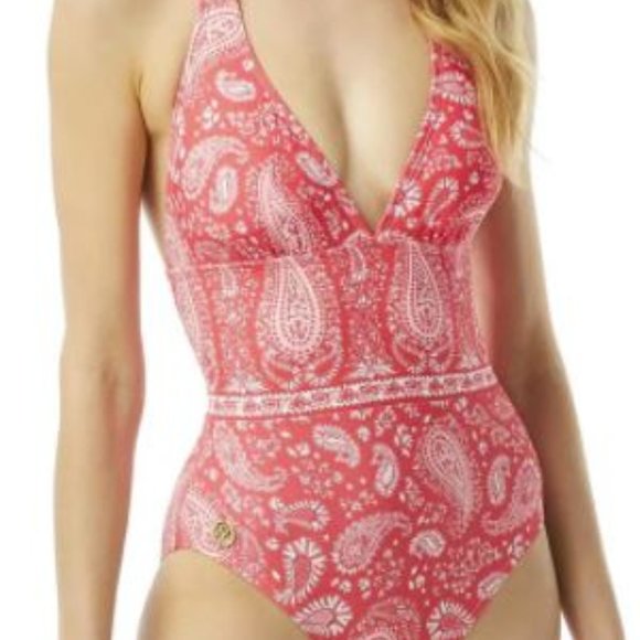 MICHAEL Michael Kors Other - MICHAEL Michael Kors Geranium Paisley Halter One Piece Swimsuit * Size 12 * NWT